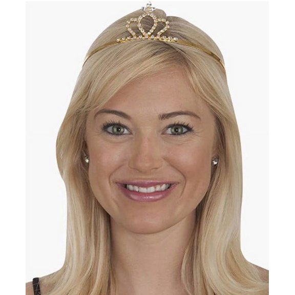Rhinestone Tiara Gold