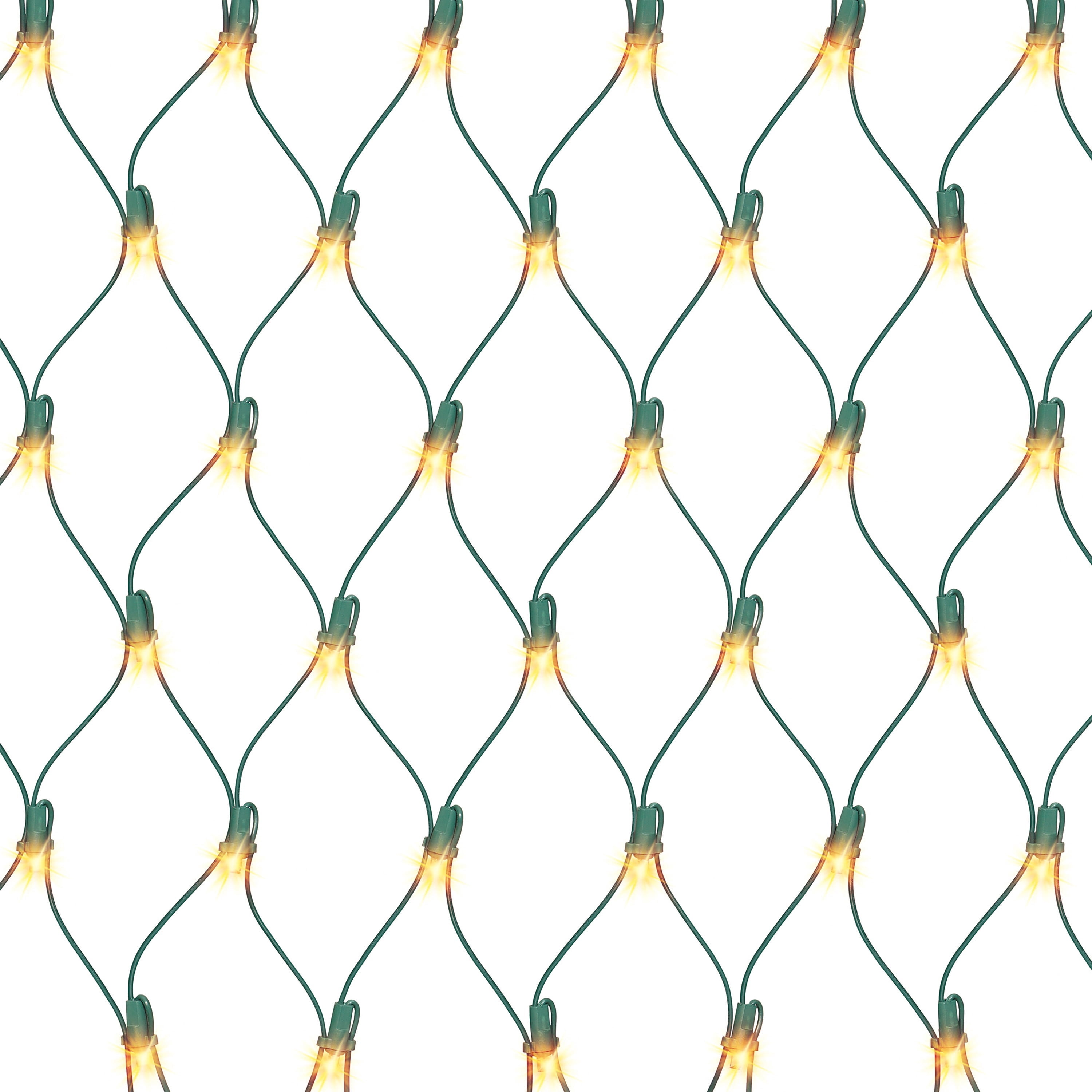 Indoor/Outdoor 240-Count LED Christmas Giant Net Lights, Warm White, Green Wire, 8' x 5', by Holiday Time