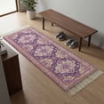 thumbnail image 5 of Area Rug with Tassels 2' x 4', Purple Bohemia Ethnic Pattern Kitchen Runner Rug for Hallway Bedroom Throw Rugs, Vintage Boho Geometric Soft Door Mat for Bathroom Entrance Living Room, 5 of 9