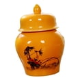 thumbnail image 4 of AMLESO Ceramic Tea Canister Storage Pots Can Storage Box Flowerpot Porcelain Ginger Jar Bird on Branch, 4 of 8