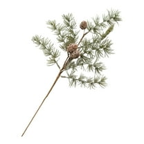 Artificial Christmas Tree Picks 18 Inch Pine Branches Stems with Pinecones and Red Holly Berries for Xmas Party Flower Arrangements Holiday Home Garden Decor Greenery Sprays