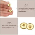 thumbnail image 4 of Uxcell 12 Set Sew-on Snap Buttons 19mm Metal Snap Fastener Buttons, Gold, 4 of 7