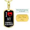 thumbnail image 3 of Campbell Albatross Bird Lover Keyring Keychain Stainless Steel or 18k Gold, 3 of 8