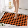 thumbnail image 3 of Farm Buffalo Plaid Door Mat&nbsp;Indoor Outdoor Entrance, Non Slip Rug for Kitchen Bathroom Entryway Rug, Orange Black Checkered Washable Doormat Floor Mat for Office Home Decor 20x31.5 Inch, 3 of 8