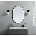 thumbnail image 3 of Metal Frame Oval Mirror 24x36 Inch in Black, 3 of 12