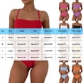 thumbnail image 3 of Ashirexll Bikini Sets for Women Daily Conservative Two Piece Beach Swimsuit Solid Color Casual Summer Vacation Swimwear, 3 of 6