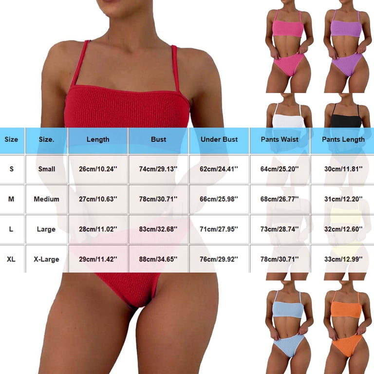 Umfun Trendy Textured Cami Bikini Set with Ruched Fabric - Soft