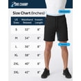 thumbnail image 6 of Athletic Shorts For Men 3 Pack Casual Shorts 8" Basketball Gym Shorts With Zipper Pockets Black, Light Gray , Navy Melange Size S, 6 of 8