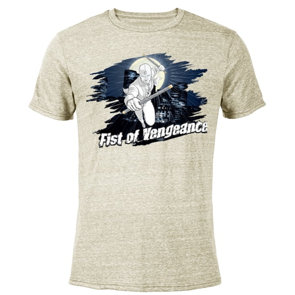 Marvel Moon Knight Mr. Knight Batons Fist of Vengeance - Short Sleeve Blended T-Shirt for Adults - Customized-Yellow