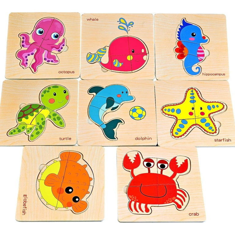 Ocean Puzzle - Wooden deals Jigsaw Puzzles - Toddler Puzzles - Preschool Puzzles,ydh