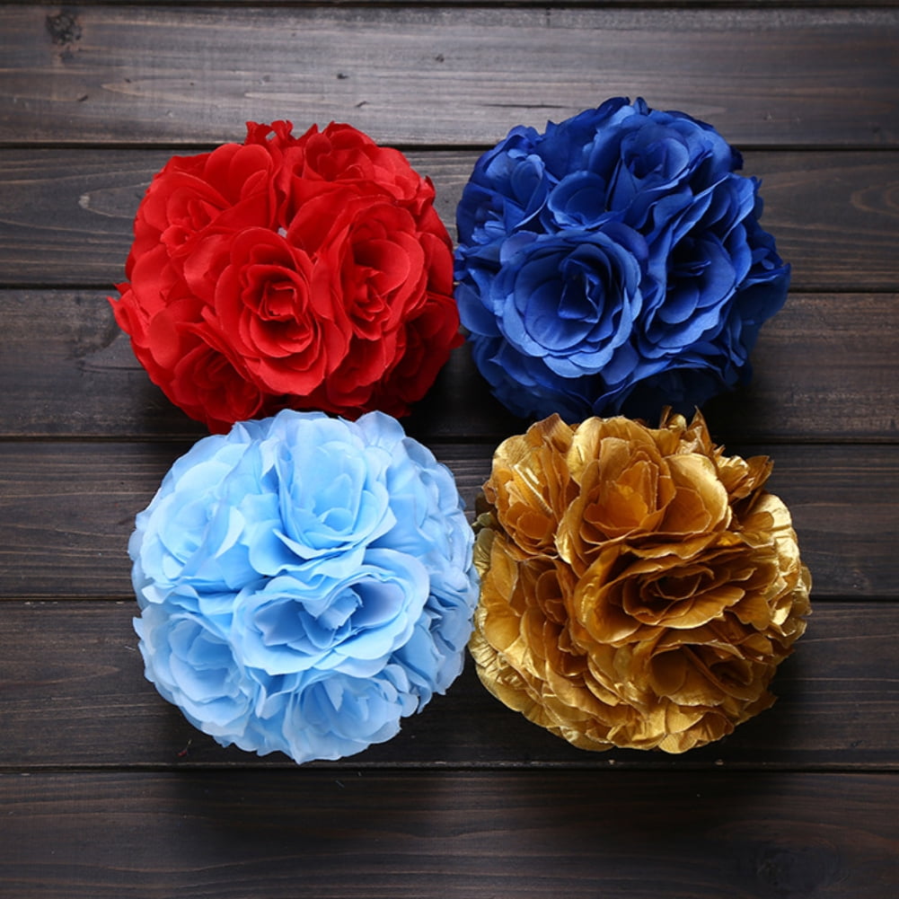 7inch Silk Flower Kissing Ball Artificial Rose Wedding Party Pomander Decor 