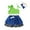 Blue, variant on TAGOLD Toddler Girls Boys Summer Blouses Shirts Sets,Toddler Kids Baby Girls Cute Summer Sleeveless Print Mesh Sling Top Skirt Hair Band Cos Suit