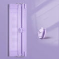 thumbnail image 2 of 1Pcs A4 Paper Cutter Slicer,3.46x10.62 Inch Paper Trimmer Scrapbooking Tool Supplies with Security Safeguard and Side Ruler, Portable Paper Slicer for Craft Paper, Label, Photo, Cardstock(Purple), 2 of 5