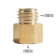 thumbnail image 2 of Copper CO2 Adapter Tr21-4 Female to Tr21-3 Male Thread, 2 of 4