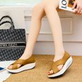 thumbnail image 4 of Verano Color sólido Suave antideslizante Mujer Cuña Columpio Zapato Mujer Zapato Flip Flop Wmkox8yii  shjk2041, 4 of 7