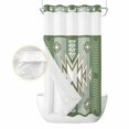 thumbnail image 2 of Sage Green Boho No Hook Shower Curtain Waterproof,Bathroom Curtains with Snap in Liners and See Through Top Window,American Native Southwest Abstract Art Hotel Style Bathtub Curtains Shower 54"Wx78"L, 2 of 8