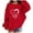 #0256-Red, variant on Cowsor Kids Fleece-Lined Hoodie | Long Sleeve Printed Round Neck | Soft Warm Loose Fit | Daily School Playdate Winter Cold Weather Top | 1-13 Years