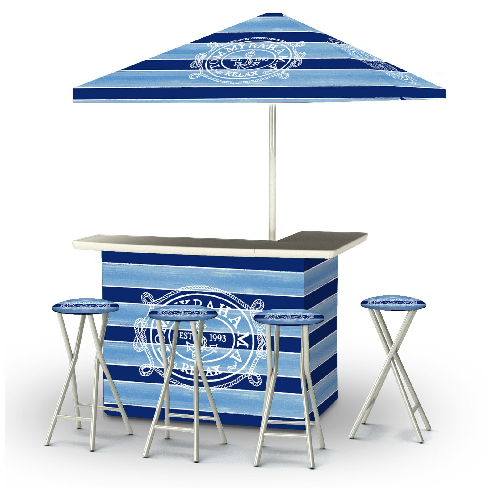 Best of Times 6 Piece Portable Deluxe Outdoor Bar Set