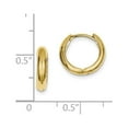 thumbnail image 2 of Real 10kt Yellow Gold Polished Hinged Hoop Earrings; for Adults and Teens; for Women and Men, 2 of 2