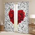 thumbnail image 3 of Homewish Romantic Love Heart Black Out Curtains, Red Rose Floral Curtains Pack of 2 (42x63 Each), Fashion Polkadots Abstract Bedroom Curtains, Curtains and Drapes Bedroom Decor, 3 of 7