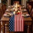 thumbnail image 1 of Uklsqma Independence Day Table Runner 180 x 33 cm Polyester Linen-Look Printed Multicolor Decorative for Dining Table Coffee Table Cabinet, 1 of 6