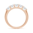 thumbnail image 2 of ANGARA IGI Certified Lab Grown Bar Set Five Stone Round Diamond Wedding Ring for Women in 14K Rose Gold (Size-3.8mm | 1 ct) | April Birthstone Jewelry for Her | Lab-Grown Diamond Engagement Rings, 2 of 4