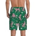 thumbnail image 3 of Kdxio Tropical Leopard Print Mens Sleep Shorts Bottoms Soft Comfy Pajama Wear Pants with Drawstring Pockets, 3 of 7