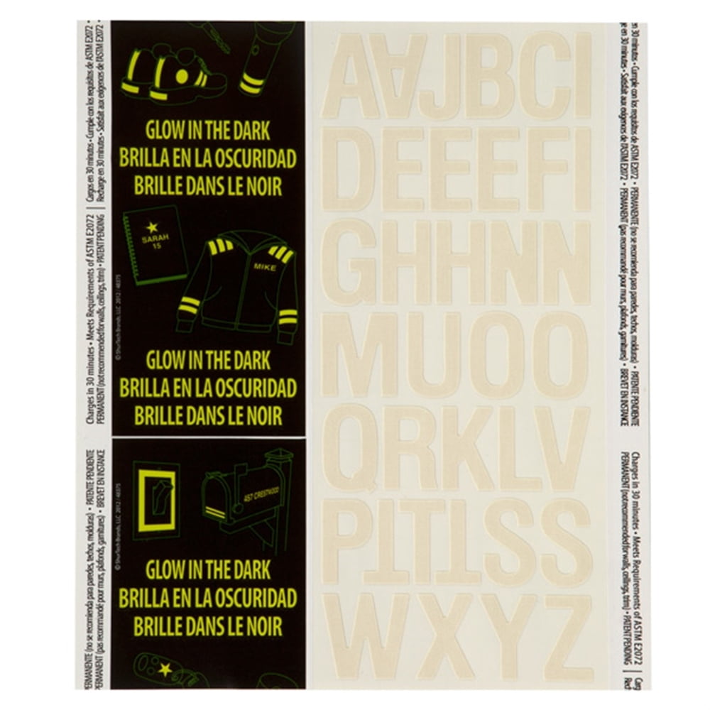 Duck Brand Glow-in-the-Dark Letters Sheet, 1 Each - Walmart.com