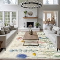 thumbnail image 4 of Spring Floral Area Rugs 8x10 for Living Room, Summer Farmhouse Vintage Botanical Non Slip Washable Rug Runner, Low Pile Indoor Floor Carpet Mat Bathroom Rugs for Bedroom, Kids Room, 4 of 9