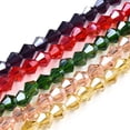 thumbnail image 2 of 10strands Electroplate Glass Beads Strands Pearl Luster Plated Faceted Bicone Mixed color 6x5.5~6mm Hole: 1mm about 44~47pcs/strand 24.5~25cm, 2 of 4