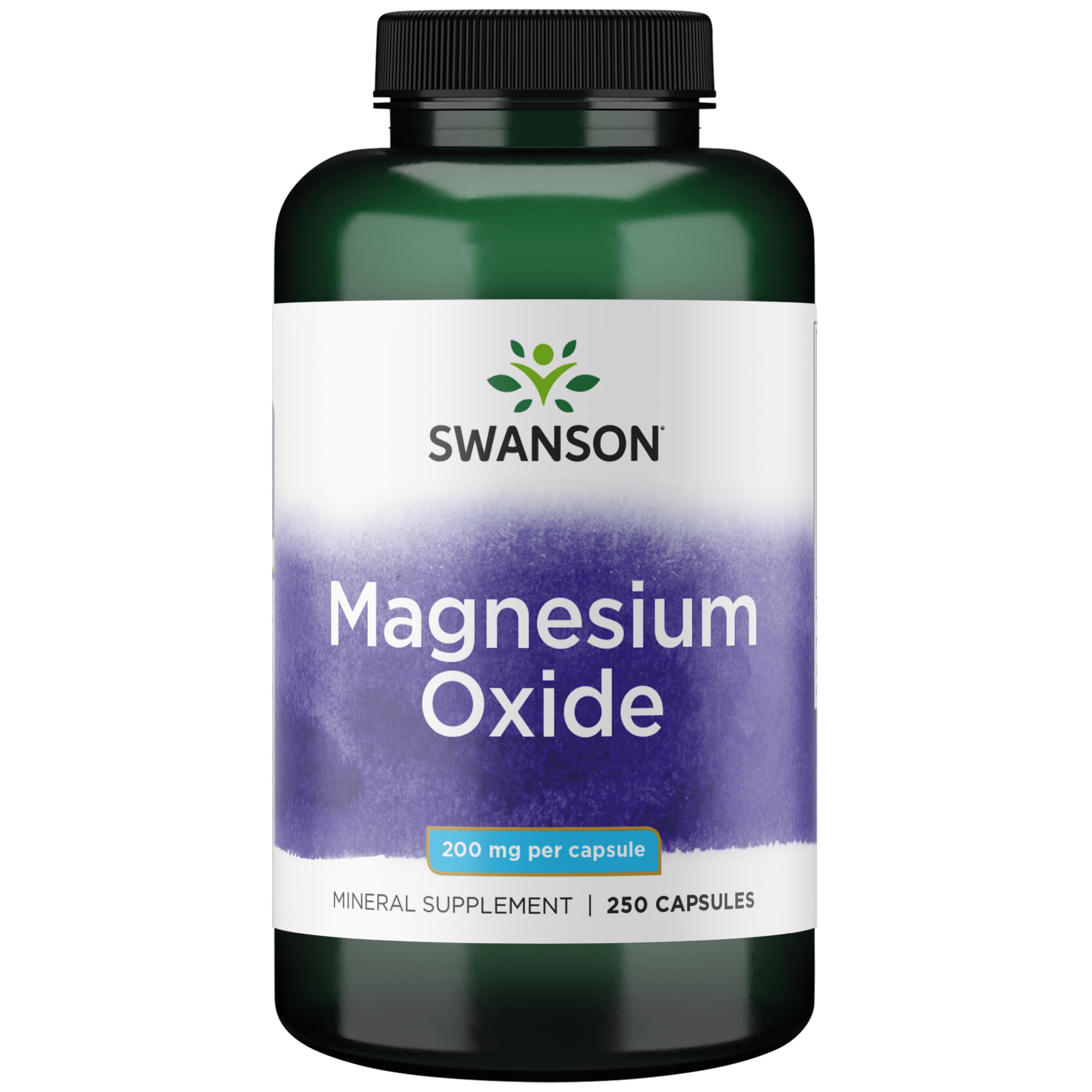 Swanson Magnesium - Mineral Supplement for Health & Wellness - Natural Support - (250 Capsules, 200mg Each)