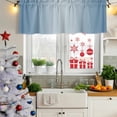 thumbnail image 6 of Blue Ombre Valances for Windows, Decorative Rod Pocket Window Valance Curtains, Modern Gradient Abstract Art Short Curtain Drapes for Kitchen/Bathroom/Living Room, 2 Panels, 42" W x 12" L, 6 of 8
