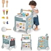 OLAKIDS 6 in 1 Baby Push Walker, Push Play Kitchen Playset, Toddler Learning Activity Walker with Shape Sorter Movable Slider, Montessori Educational Toy for Girls Boys 1-3 Years