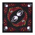 thumbnail image 1 of Pañuelo para la cabeza de algodón cuadrado con diseño de calavera de hip-hop para hombres y mujeres, pañuelo para la cabeza con estampado de fantasmas de Halloween, 1 of 6