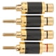 thumbnail image 4 of Conector 4 Piezas Conector Banana Latón Chapado En Oro Conector De Conectores Banana De Fibra De Carbono Negro Para Diámetro De Cable De 7,5 Mm, 4 of 7