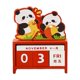 thumbnail image 2 of Decoración del hogar, decoración de habitaciones, decoración de paredes, lindos adornos de calendario de madera de pandas, tablero recordatorio de calendario perpetuo de madera, materiales amigables,, 2 of 6