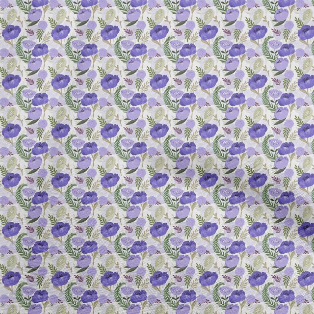 oneOone Velvet Violet Fabric Floral Sewing Material Print Fabric By The Yard 58 Inch Wide