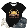 thumbnail image 4 of Women's Summer T Shirts Western Country Music Graphic Short Sleeve Crewneck Tops Vintage Casual Trendy Classic Fit Tees Black L, 4 of 4