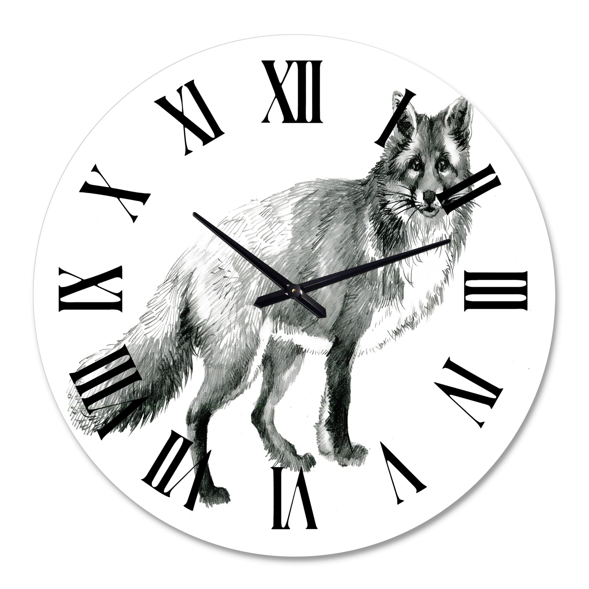 Designart 1 in Quartz Farmhouse Wall Clock