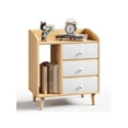 thumbnail image 1 of Mesita de Noche Multifuncional Muebles con 3 Cajones y Estante de Almacenamiento, Mesa Auxiliar, Gabinete de Noche para Dormitorios, Sofás, Camas, Oficinas, 1 of 5