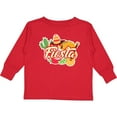 thumbnail image 3 of Inktastic Fiesta with Sombrero Taco Cactus Lime Red Pepper and Guitar in Background Boys or Girls Long Sleeve Toddler T-Shirt, 3 of 5