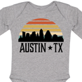 thumbnail image 4 of Inktastic Austin Texas Skyline Vintage Boys or Girls Long Sleeve Baby Bodysuit, 4 of 5