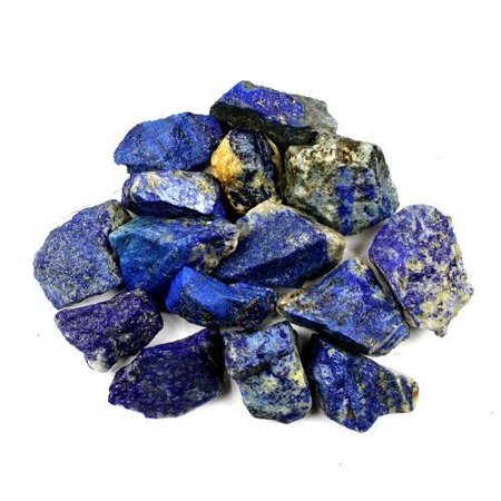 Crystal Allies Materials: Bulk Rough Lapis Lazuli Stones from Afghanistan - Large 1" Raw Natural Crystals for Cabbing, Cutting, Lapidary, Tumbling, and Polishing & Reiki Crystal HealingWholesale Lot