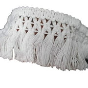 Trimscraft Cotton Tassel Fringe in White 1-1/2 Inch Wide Pack of 10 Yards