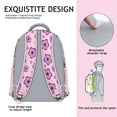 thumbnail image 5 of Boho Bloom Print School Bag - Stylish Waterproof Backpack with Padded Straps, 5 of 6