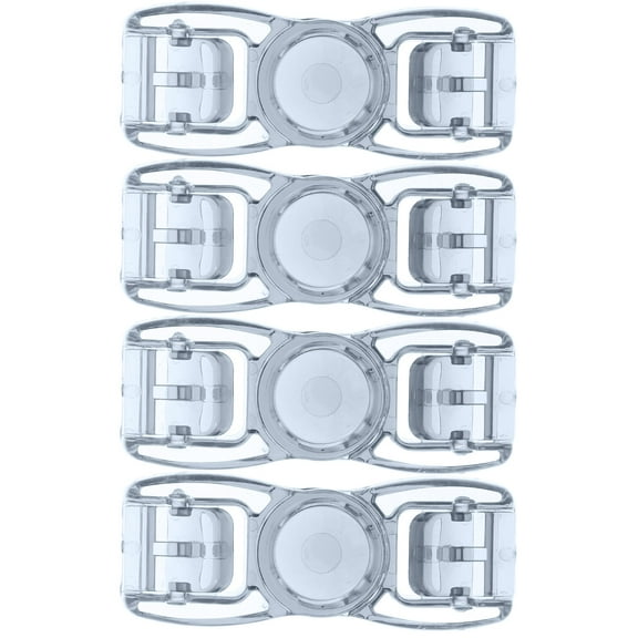 4pcs Swimming Goggles Buckles Adjustable Plastic Clips Replacement for Swim Goggles Fasteners Black