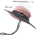 thumbnail image 2 of Zukuco Women Summer Sun Hat Outdoor UV Protection Fishing Hat Wide Brim Foldable Beach Bucket Hat with Ponytail-Hole, 2 of 7