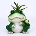 thumbnail image 2 of WISOLT Frog Resin Plant Pot - Cartoon Cute, Ideal for Succulents, Decorative for Garden & Home., 2 of 5