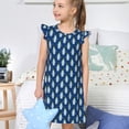 thumbnail image 4 of Fotbe Beautiful King Penguin Pattern Vestido de Dormir para Niñas de 3 a 10 Años, Mangas Cortas, Estilo Princesa, Pijama Camisón con Mangas Voladas-Medium, 4 of 6