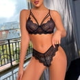 thumbnail image 4 of Conjunto de ropa interior de encaje para mujer, conjunto de bragas con sujetador de encaje, conjunto de bragas con sujetador con cuello en V, conjunto de bragas con sujetador de encaje para mujer, eficiencia óptima, 4 of 7